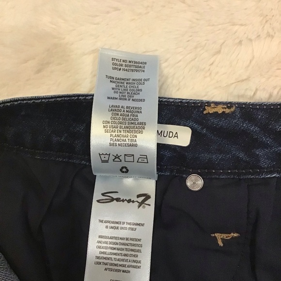 Seven7 New Size 14 Relaxed Bermuda Denim Women’s Jeans Shorts Cuffed Hem - Picture 10 of 12